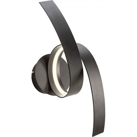 Applique led redo group impuls 01-3609 01-3611 770lm 3000k lampada parete ultramoderna, finitura metallo nero