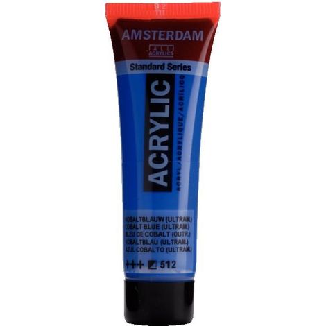 Peinture acrylique - Amsterdam - Acrilico Standard - 20 Ml - Bleu Cobalto - Résistante à la lumière (1/2)