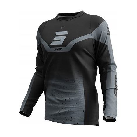Shot Devo Blast Offroad-Motorrad-T-Shirt grau schwarz M