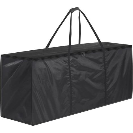 XXL Aufbewahrungstasche 670L für Gartenauflagen, wasserabweisend, 173x51x76cm, Schwarz (1/5)