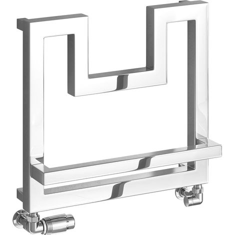 Reina Ticino Designer Heated Towel Rail 450mm H x 500mm W - Chrome (1/4)