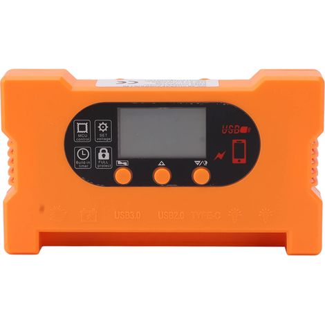 Régulateur Solaire 20A 12V/24V avec Double USB et Écran LCD - Charge Rapide Type C pour Panneau Solaire et Batterie (1/5)
