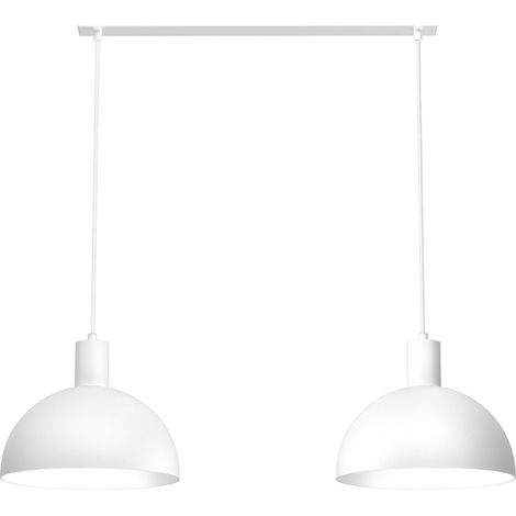 Suspension blanche barre 84 cm Handa 2xE27 Luminex