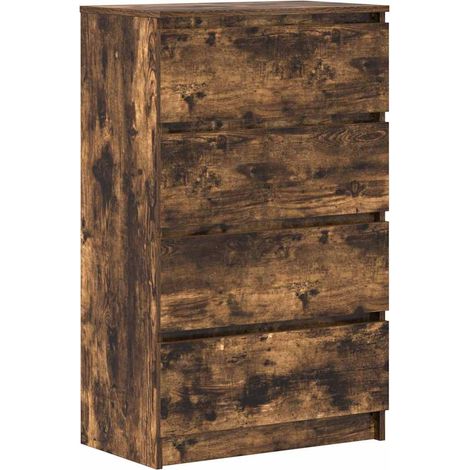 Aparador madera contrachapada color roble ahumado 60x35x98,5 cm vidaXL