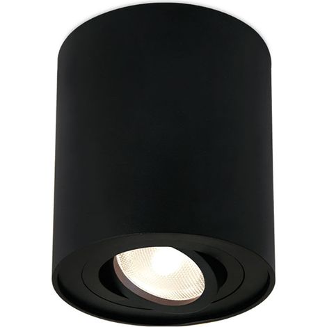 Plafonnier alu GAMA-8010B rond GU10 35W Noir (1/5)