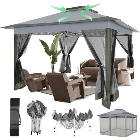 Refugio plegable, estructura impermeable, fácil montaje. (1/2)