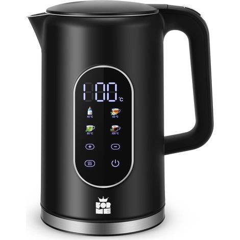 Bouilloire Electrique Inox 1,7L Contrôle de Température Réglable 40-100°C I LED Affichage de la Température I Fonction de Maintien au Chaud I Protection Anti-ébullition I Théière Sans BPA (1/5)