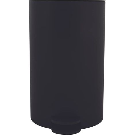 MSV, Pattumiera per Cosmetici Modello Osaki, 3 Litri, Coperchio, Pattumiera a Pedale per WC, Bagni, Compatta, Piccolo Spazio, con Contenitore Interno Estraibile, Nero