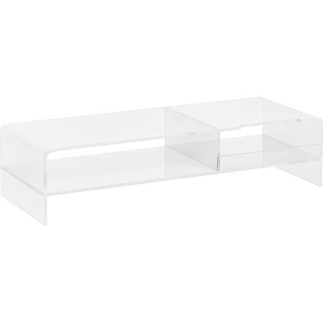 Soporte para monitor con bandeja para teclado de acrílico transparente 50,8 x 19 x 12 cm (1/5)