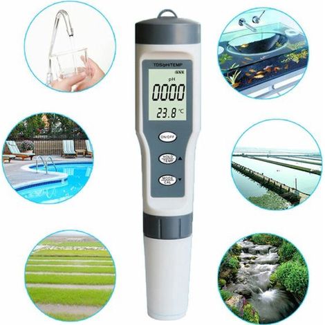Testeur de pH 3 en 1 pour la mesure du TDS, de la température et de la qualité de l'eau (1/5)
