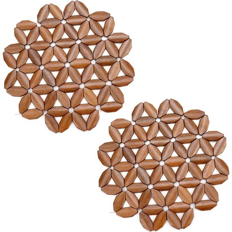 Sottopentola in legno resistenti al calore (per piatti caldi), set da 2 (1/5)