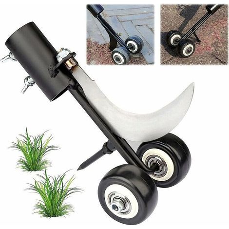 Outil de Désherbage Manuel, DéSherbeur Manuel avec Roues Outil de désherbage pour Jardin pour Le Nettoyage Entre Les Dalles, Les Blocs, Les Patios et Les Pelouses (1/5)