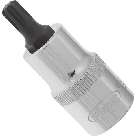 Douille mâle ∙ V2204 ∙ Carré creux 1/2 pouce (12,5 mm) ∙ Empreinte à crénaux Ribe CV ∙ Taille M7 (1/3)