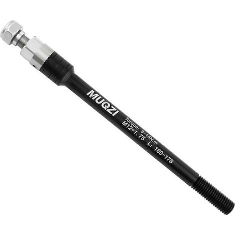 Adaptateur d'attelage de remorque à axe traversant pour vélo MUQZI, longueur 160-178 mm, convertisseur d'axe d'accélérateur, filetage M12x1,75. (1/5)