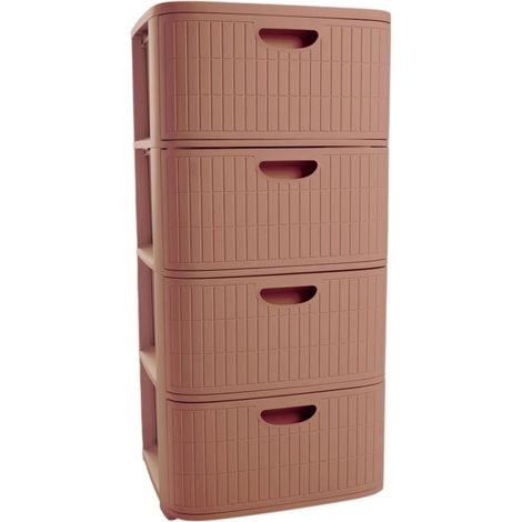 Cassettiera Domus 4 Cassetti Mocha Mousse 40 x 40 x 80 cm