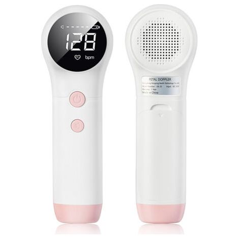 Pair Détecteur portable, alimenté par batterie, idéal pour une utilisation à domicile et une surveillance en toute sécurité – inspiré par l'amour maternel, blanc (1/4)