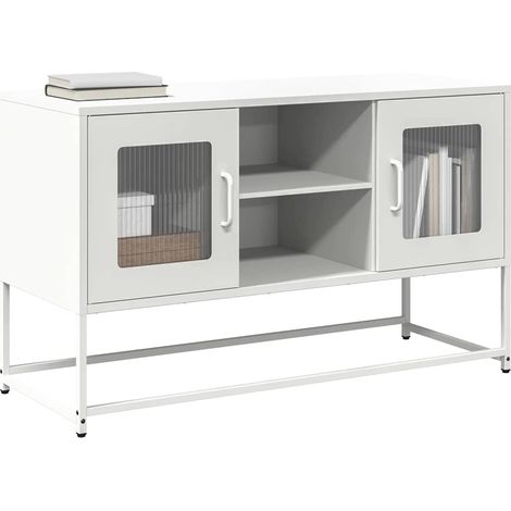 TV-Schrank Weiß 100,5x39x60,5 cm Stahl