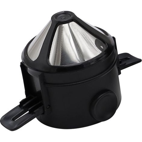 Filtre à Café Réutilisable Café Dripper en Acier Inoxydable Portable Sans Papier Permanent Filtre à Thé 1 à 2 Tasses pour la Maison le Bureau les Voyages (1/5)