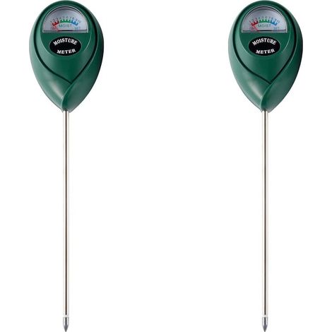 Hygromètre Sol - Capteur Humidité Sol 18,3 cm - Pour Jardin Potager Pelouse Intérieur Extérieur - 2 Pièces (1/4)