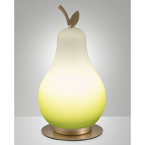 Lampada da Tavolo Wilma 8W LED Integrato 3000K Verde/Ottone Satinato, Regolazione Luce al Tocco, IP20, 230V, Design in Metallo e Vetro - Wilma