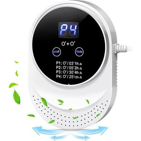 Générateur d’ozone 300mg/h et ioniseur. Anti-odeurs pour maison, animaux, toilettes, cuisine. Portable. (1/5)