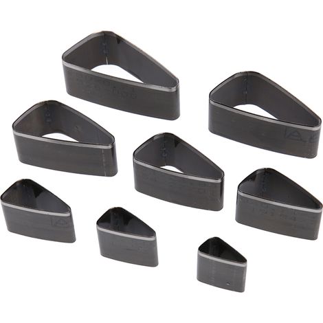 Kit de 8 matrices de découpe pour cuir à faire soi-même : matrices de découpe artisanales en acier à haute teneur en carbone, adaptées aux tissus superposés et aux bijoux en pâte polymère. (1/5)