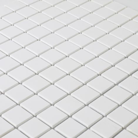 Mosaïque pour sol en solid surface 100 x 50 cm – Carreaux antidérapants 2,5 x 2,5 cm – Étanchéité pré-montée pour milieux humides