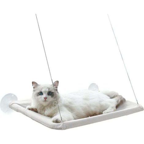 Étagère de repos pour chat de sécurité montée sur fenêtre Siège ensoleillé Lits pour chats peu encombrants pour chats d'intérieur (1/4)
