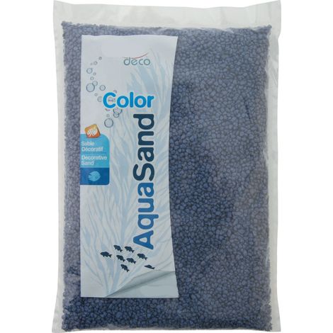 Sable décoratif 2-3 mm aqua Sand bleu outremer 1kg pour aquarium. - zolux