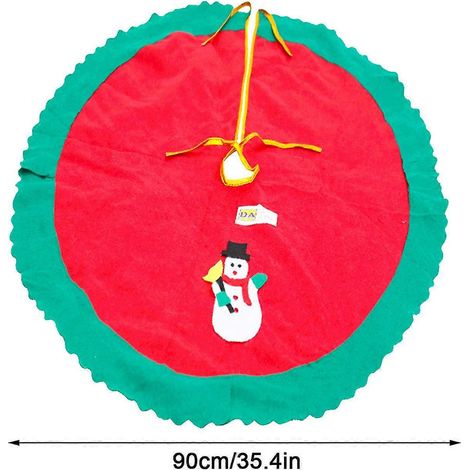 Décorations saisonnières et de fête décoration de Noël créative 90cm jupe de sapin de Noël ornements décoration sapin de Noël tablier rouge Père Noël (1/2)