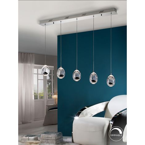 LAMPARA  ROCIO  5 LED CROMO (1/4)