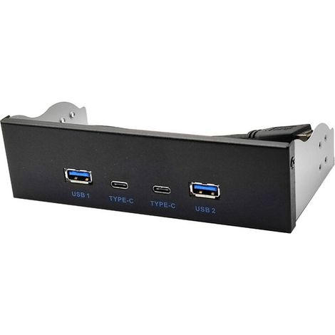 Pannello lettore ottico USB3.2 TYPE-C 10 Gbps 2X USB GEN2 + 2X TYPE-C HUB 3.5 pollici 5.25 pollici 19 pin verso presa posteriore anteriore C-port