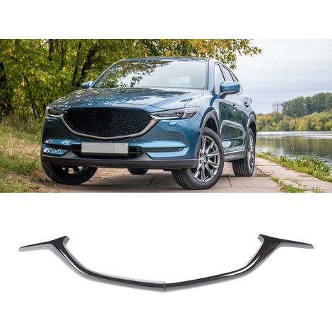 Satz aus zwei glänzend schwarzen Frontgrillblenden für Mazda CX-5 und CX-8 2017-2019 (übergroß) (1/5)