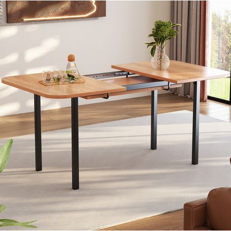 Mesa comedor extensible MDF roble 120-160x80 cm OKMYHOME (1/5)