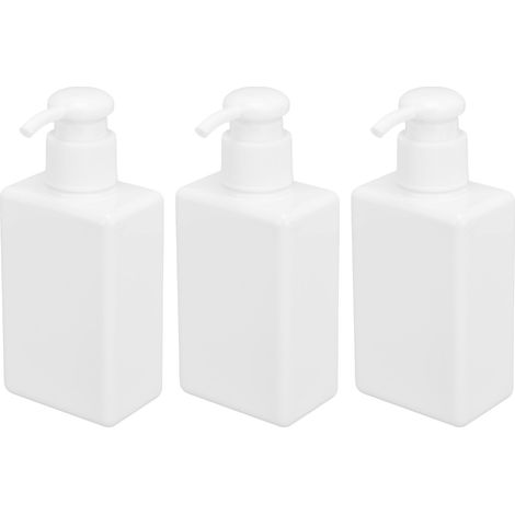 Lot de 3 flacons-pompes vides en plastique de 150 ml pour savon liquide, shampoing, gel douche, lotion
