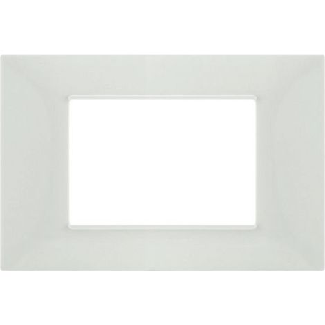 Mapam Serie elettrica frutti compatibili serie Vimar Plana (GEM) Placca 3 Moduli bianco