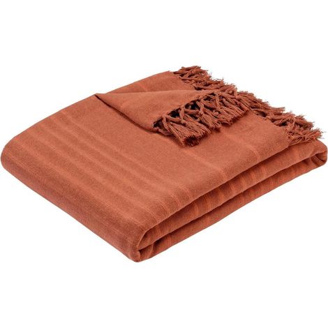 Jeté de Lit "Anjali" 160x220cm Terracotta (1/4)