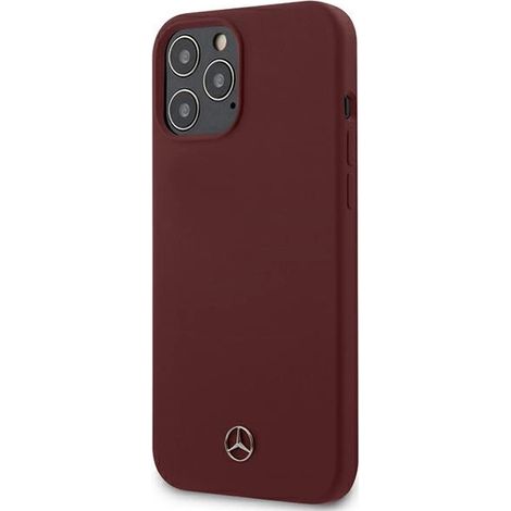 Mercedes MEHCP12LSILRE iPhone 12 Pro Max 6.7 rojo/rojo funda rígida de silicona