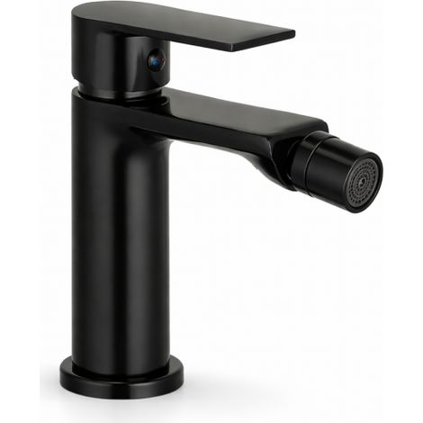 Rubinetto Bidet Nero Monocomando Ottone Design Moderno Aeratore Orientabile 94008