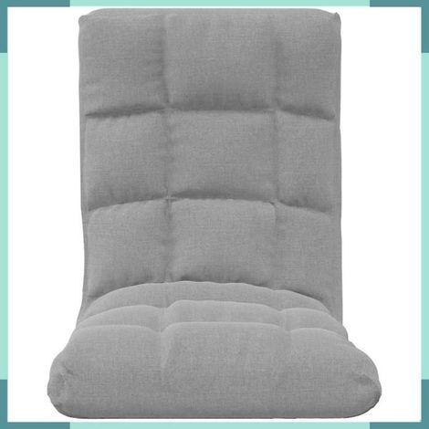Chaise pliable de sol - 336585 - Gris foncé - Tissu 100% polyester - Réglable, rembourrage mousse (1/5)