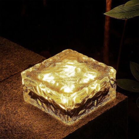 BUNTHAUS Briques solaires lumineuses - Lampes solaires d'extérieur pour jardin - Lot de 1 lampes solaires LED en brique pour allée, terrasse, patio et jardin.