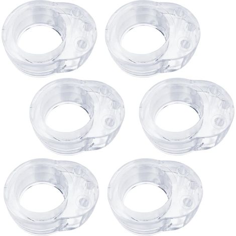 Butées de Porte Transparentes Lot de 6 - Arrêts de Porte en Caoutchouc Silicone, Stop-Portes Bumper Protecteur Mur, Bloque Porte Anti-Poignée