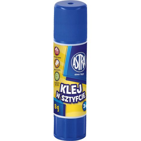 Colla stick Astra da 8 ml, atossica e lavabile.