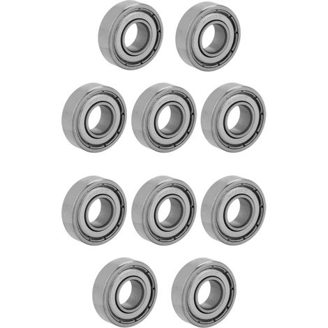 10 Stück 698ZZ doppelt abgedichtete Miniatur-Stahlkugellager 8x19x6 mm (1/5)