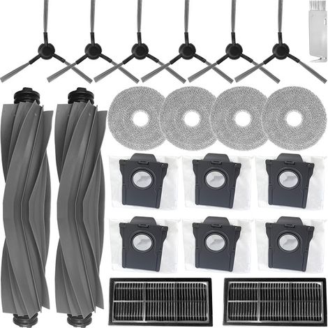 Lot de 21 Accessoires pour Dreame L10s Ultra Gen 2 / Mova E30 Ultra / L40 Ultra AE / L10s Pro Ultra Heat, 2 Brosse Principale, 6 Sacs à Poussière, 6 Serpillière, 4 Brosses Latérales, 2 Filtres (1/5)