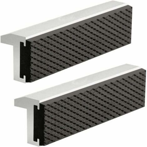 2 Pcs Mâchoires de protection de l'étau, mâchoires de rechange en aluminium avec aimants Accessoires pour mâchoires extra souples Caoutchouc en alliage d'aluminium de 125 mm Accessoires pour pinces (1/4)