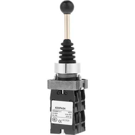 Joystick Switch, Contrôleurs de Joy Stick Interrupteur à Retour de Ressort 4 Positions Commutateurs Industriels de Remplacement Noir