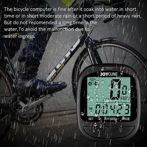 Compteur de vélo filaire étanche avec compteur de vitesse, odomètre, chronomètre et écran LED pour le cyclisme en extérieur (1/5)