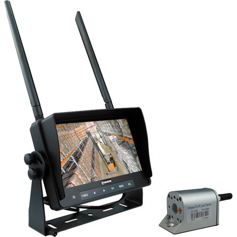 Kit sans fil pour chariot élévateur comprenant une caméra magnétique AHD 1080p IP68 avec pointeur laser et un moniteur IP68 de 7 pouces (1/4)