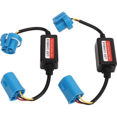 2 pièces décodeur de phare 9007 HB5 prise 12V DC anti-erreur anti-scintillement résistance annulateur pour phare LED ou antibrouillard (1/5)